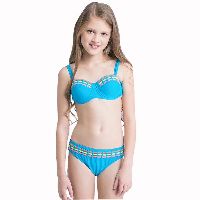 
 Купальники для подростков, бикини на шнурках для девочек, пляжная одежда, купальник для детей 12 лет  