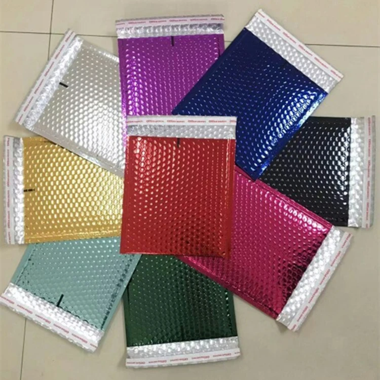
Colorful Fashion Customized Logo Makeup Mailing Packaging Air Bubble Shipping Envelope Mailer Bag 