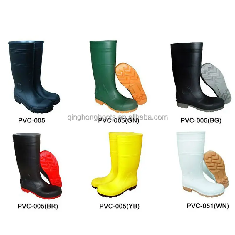 white upper rubber nitrile sole oil resistant PVC safety work boots