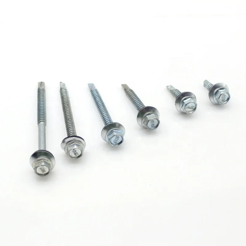 Carbon Steel Hex Washer Flange Head Self Drilling Roofing Screw ,din7504k