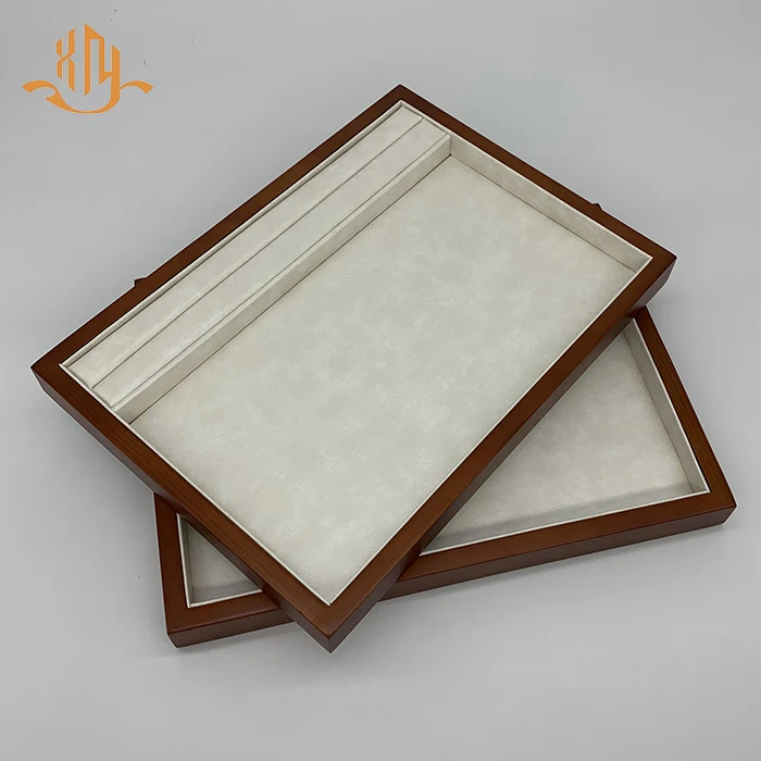 XIANGYU Factory Wholesale Custom Special Paint Wood Serving Jewelry Ring Necklace Trays