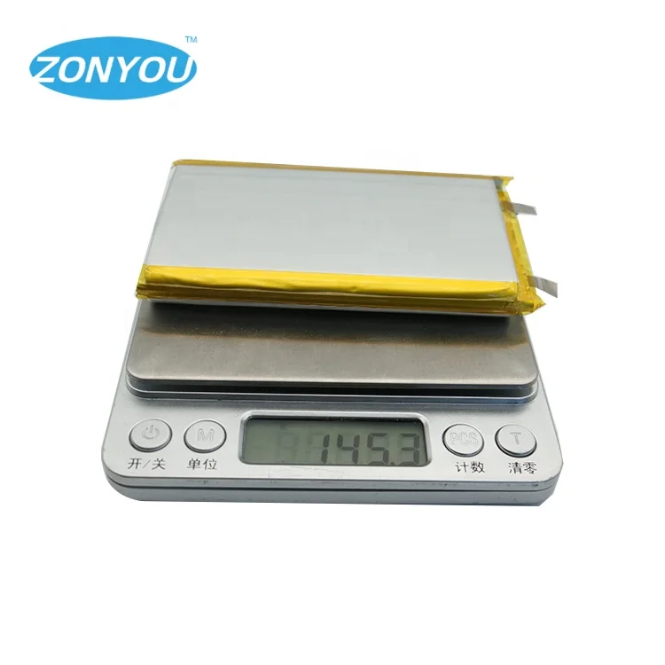 
Small Size with High Capacity Rechargeable 10Ah 1060100 10000mAh 3.7V Li Polymer Lipo Battery 