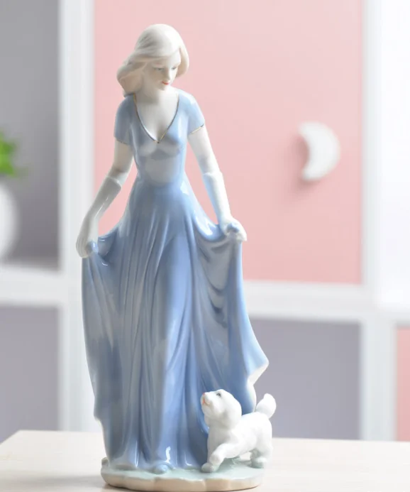 Элегантная Статуэтка для молодых леди, керамическая статуэтка для украшения