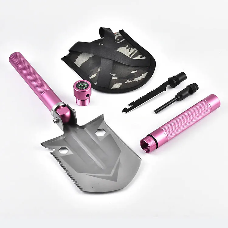 Wholesale Small Stainless Steel Spade Multifunction Outdoor Camping Metal Folding Shovel