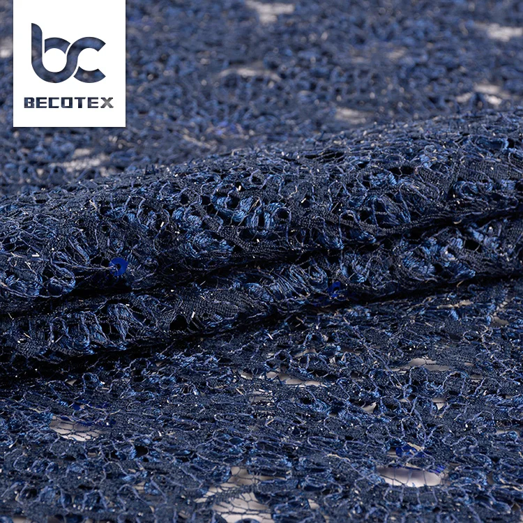 China Wholesale chemical ribbon french voile embroidered net lace fabric