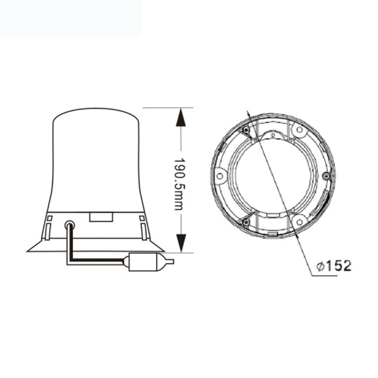 12v 24v waterproof warning rotating tow truck flashing rotary beacon light