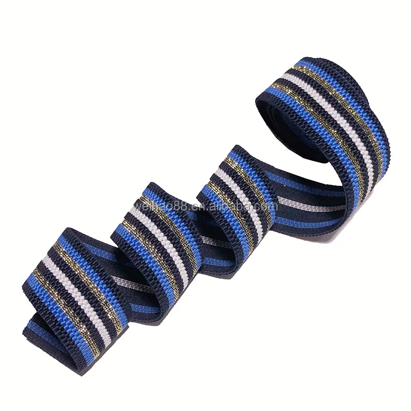 Fancy elastic tape / newest color elastic band /factory price /4cm width