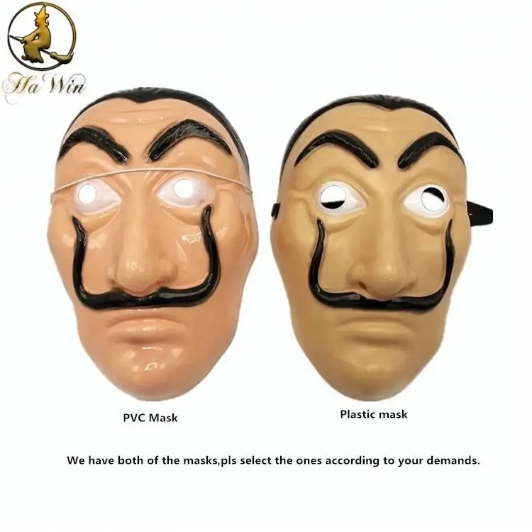 Plastic Salvador Masks for sale, Hot sale Salvador Dali Masks