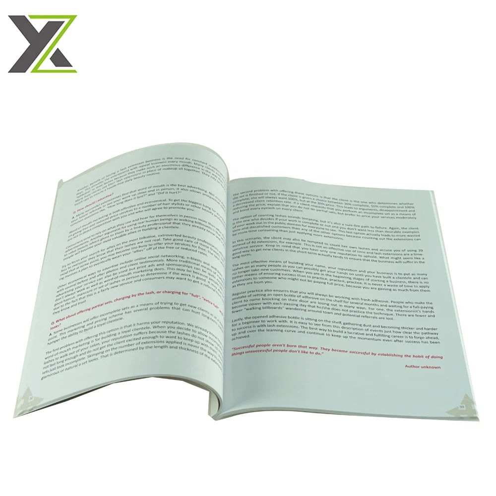 Cosmetic training Manual/Magazine/Catalogue/Brochure/Book printing