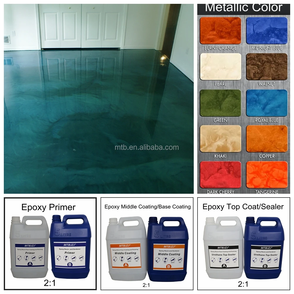 Metalic Epoxy Resin for Foor Coating Epoxy Primer Clear Epoxy for Top Coat