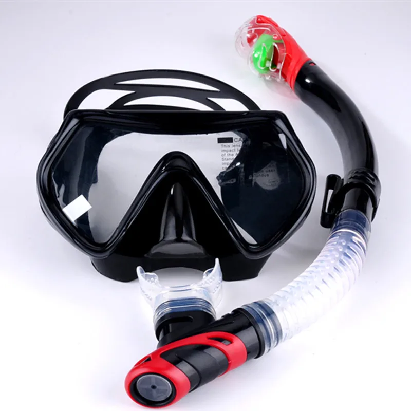 
Adult Diving Mask and Snorkel Set Tempered Glasses Underwater Swimming Mask 