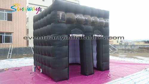 LED lighting cube tent for event party, advertising cube tent LED inflatable photo booth