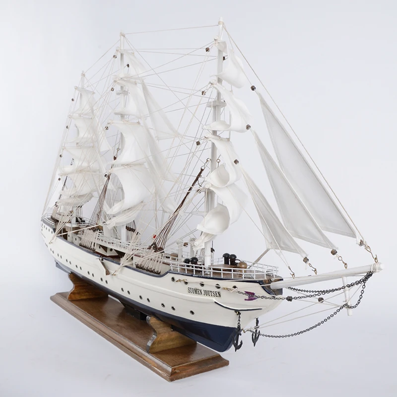 
Mettle New Arrival Length 103 CM Wooden Craft Sailboat Model For Garden Decoration 