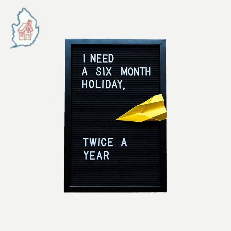 Felt Letter Sign Board 10 x 10 inches with plastic letters