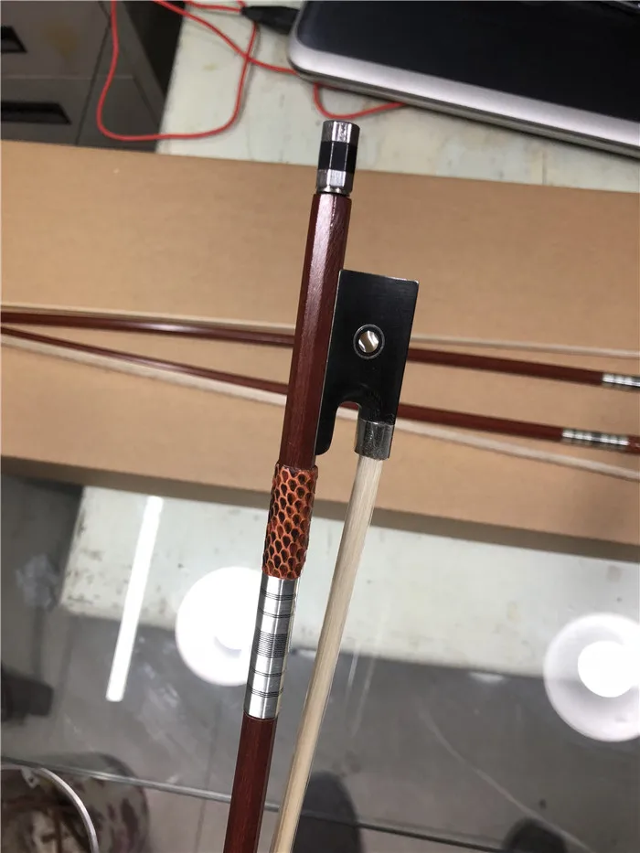 professional cheapest price  violin bow horse hair 1/8- 4/4