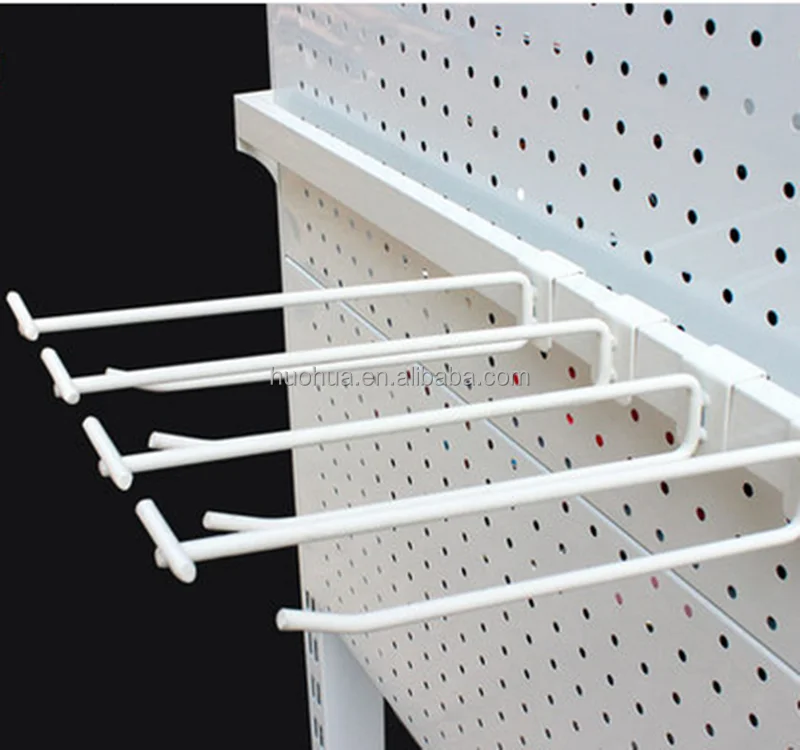 Huohua wholesale high quality white install on square tube euro plastic hook