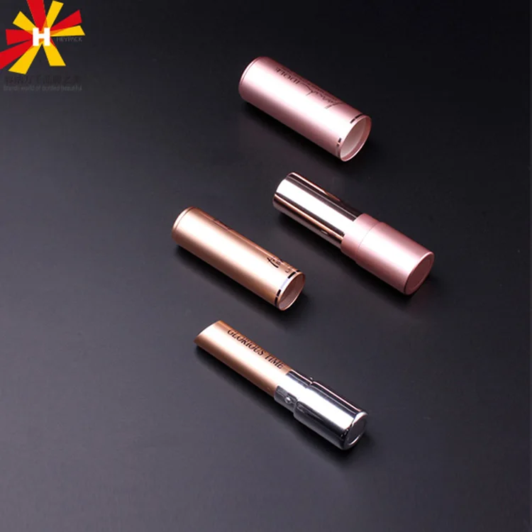 luxury metal gold silver empty lipstick bottle