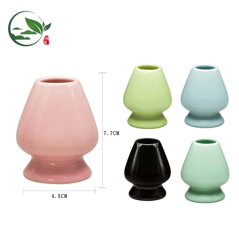 Japanese Ceremony Different Color Whisk Stand Available Porcelain Bamboo Matcha Tea Chasen Naoshi Whisk Holder