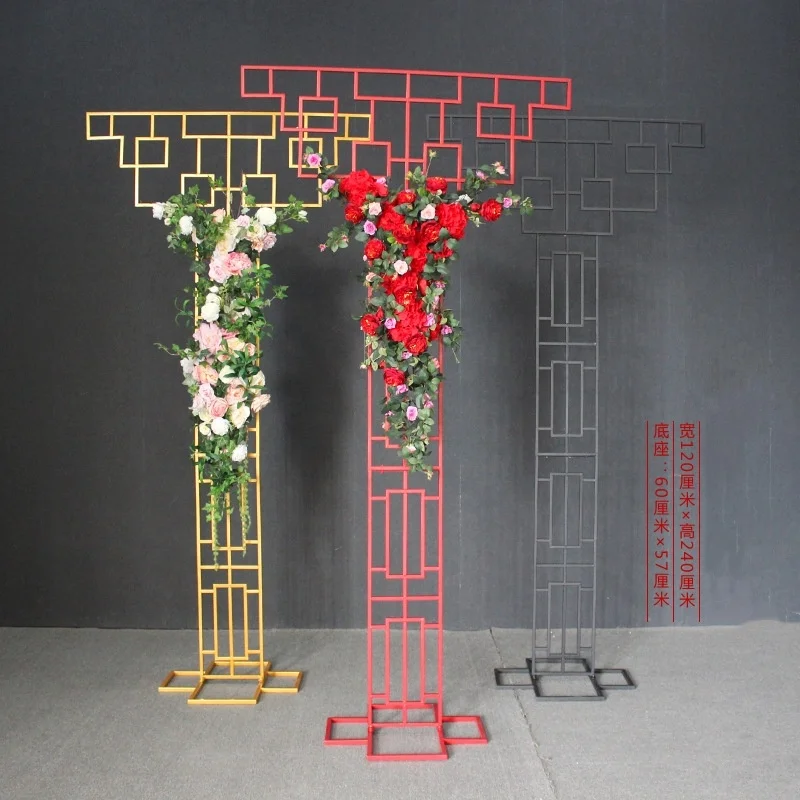 Chinese style T shape metal screens  panel  weddings decorations event party stage background