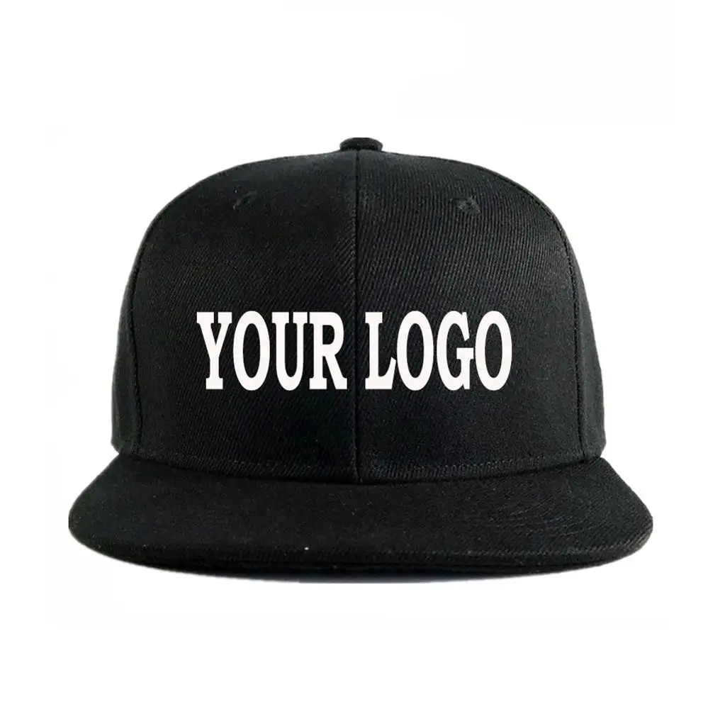 
Alegria Small MOQ Acrylic Custom Logo Embroidery Black Snapback Hats Caps 