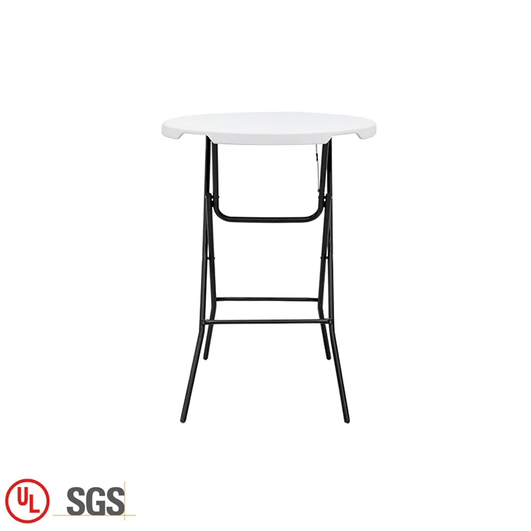 Plastic/Round Folding High Top Bar Table Commercial Outdoor Folding Cocktail Table