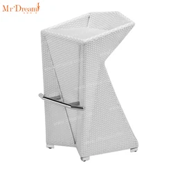 Mr.Dream high quality china furniture supplier white pe rattan kitchen bar stools