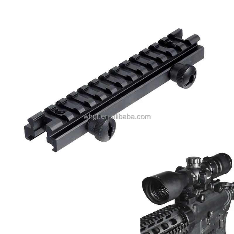 1/2 inch Riser Mount Low Profile 0.5 Inch 13 Slot Picatinny / Weaver Rail Flat