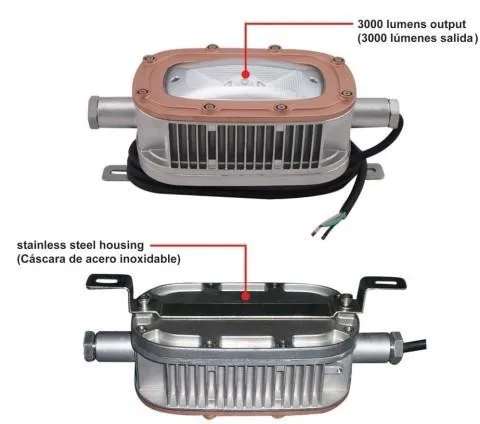 stainless steel 30w led explosion proof coal mining tunnel light