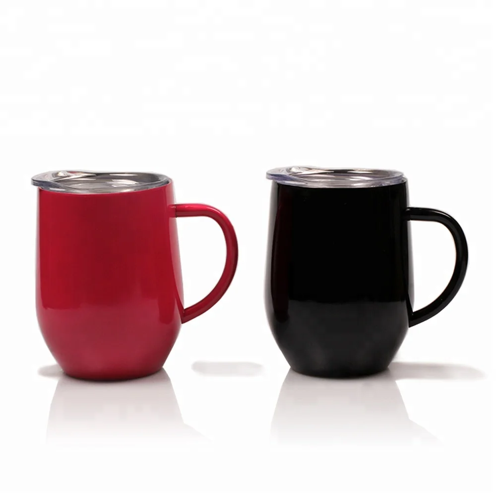 
2021 new dropshipping 12oz Egg Shaped Vacuum Double Wall Insulated Custom Stainless Steel Coffee Mug 