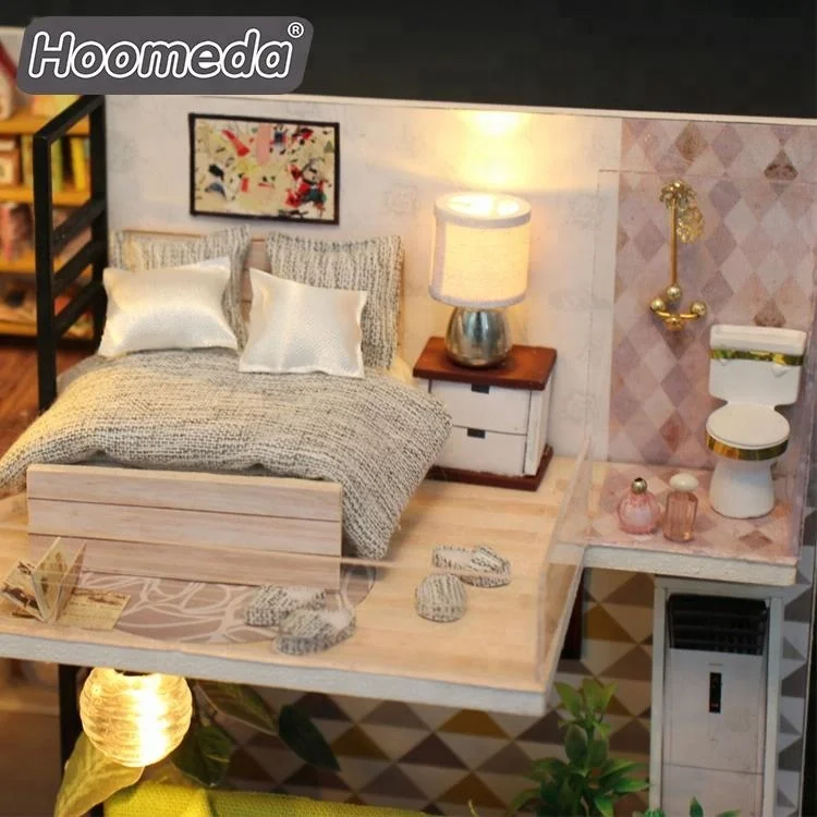 Wholesale toy 1:24 scale miniature wood crafts doll houses