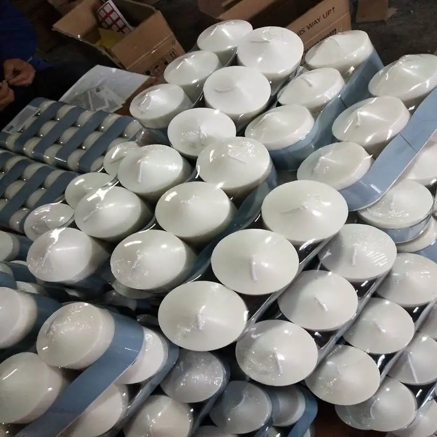 cheap decorative 6x12cm white pillar candle in stock