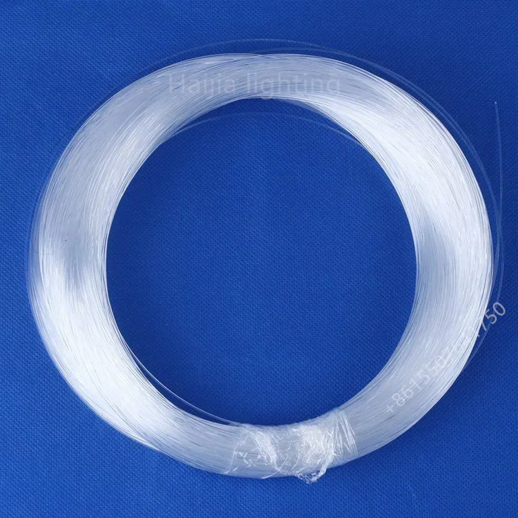 customizing diameter special size 0.35mm 0.4mm 0.6mm transparent PMMA lighting decorative plastic fiber optic