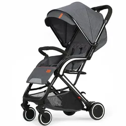 Portable Light weight Baby Stroller Export To Poland With PU leather handrail