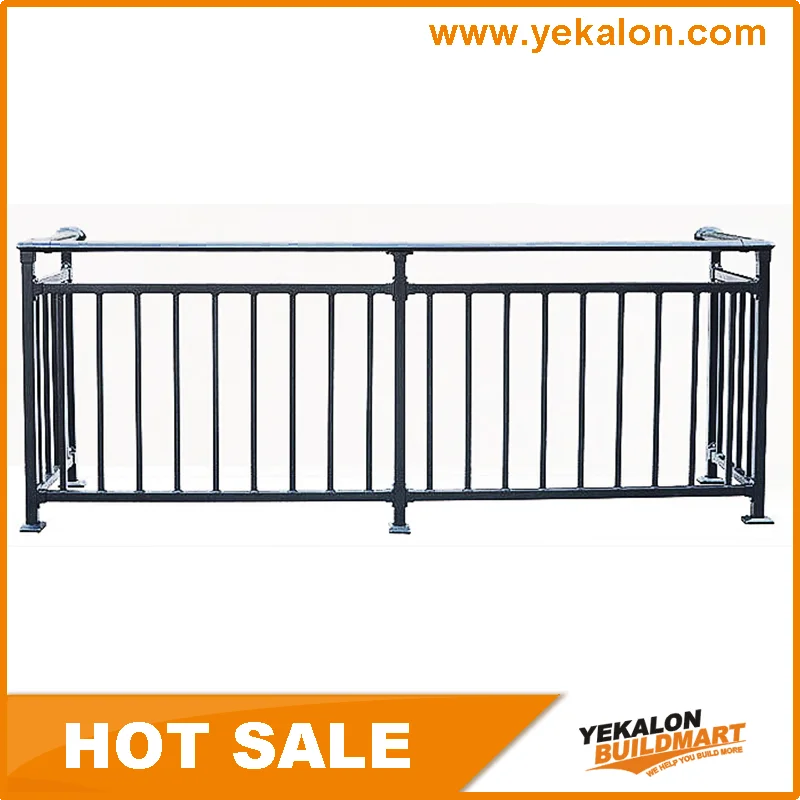 Yekalon Free Sample Modern Tubular Steel Railing Outdoor Indoor Metal Railing From China Manufacturer