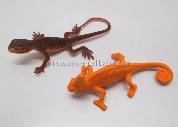 6 Assorted Plastic PVC Toy Promotional reptiles set Incredible Creatures Bearded Dragon