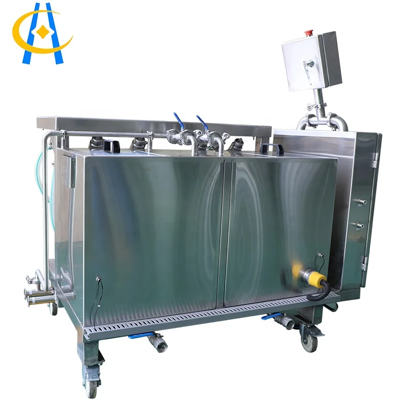 China manufacturer 2 head /station stainless steel manual/semi-auto washing machine beer barrel keg washer for  keg cleaning