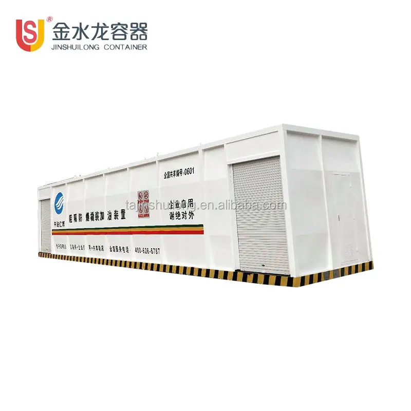 40 Feet 2 Oil Product mini  container petrol mobile fuel station