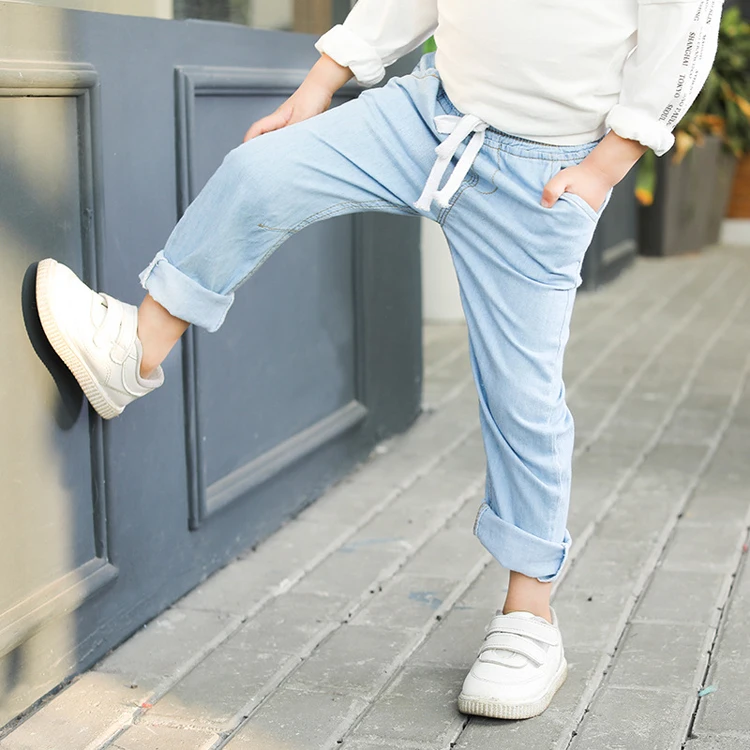 
Baby boys fashion design full pants denim casual pants 