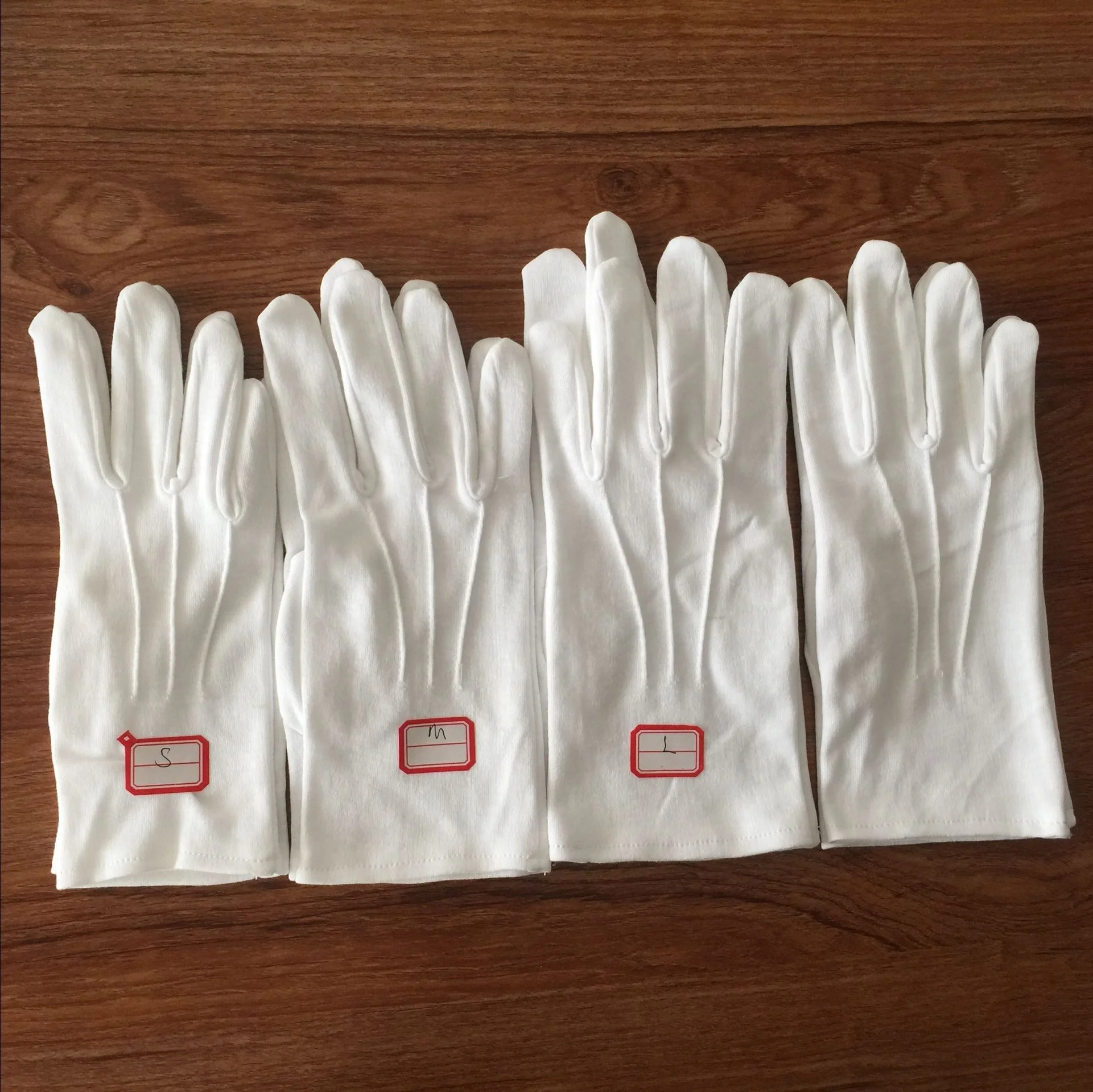 Factory price white cotton knit labor protection work gloves