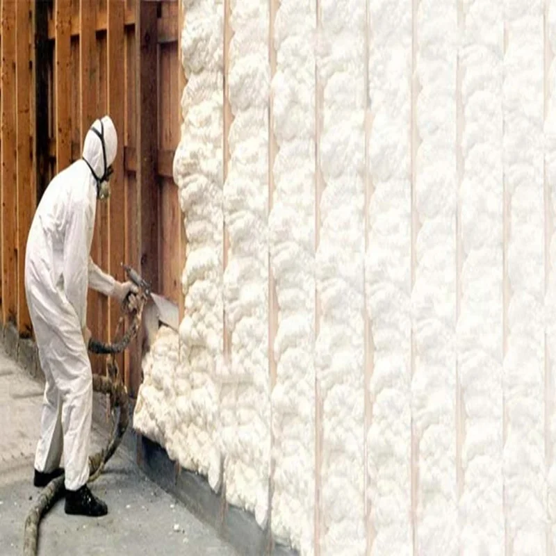 Fiberglass spray blowing in insulation for wooden houses