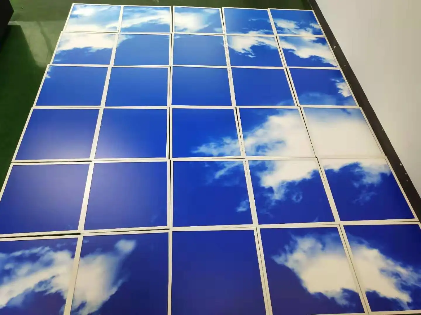 Безрамная световая панель, Офисная 3D фоторамка, потолочные обои с изображением синего неба, искусственное облако, светодиодное освещение