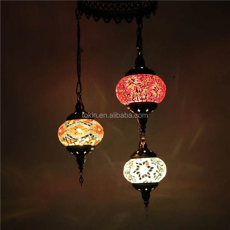 handmade Mosaic Art single Turkish Lamps Chandelier CC3M01