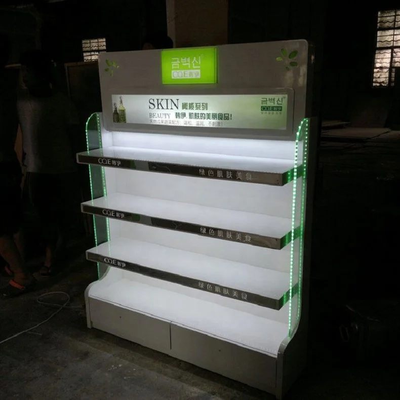 Luxury Lots Cosmetics Furniture maybelline Cosmetics Kiosk Makeup Stand Shop Design for Sale