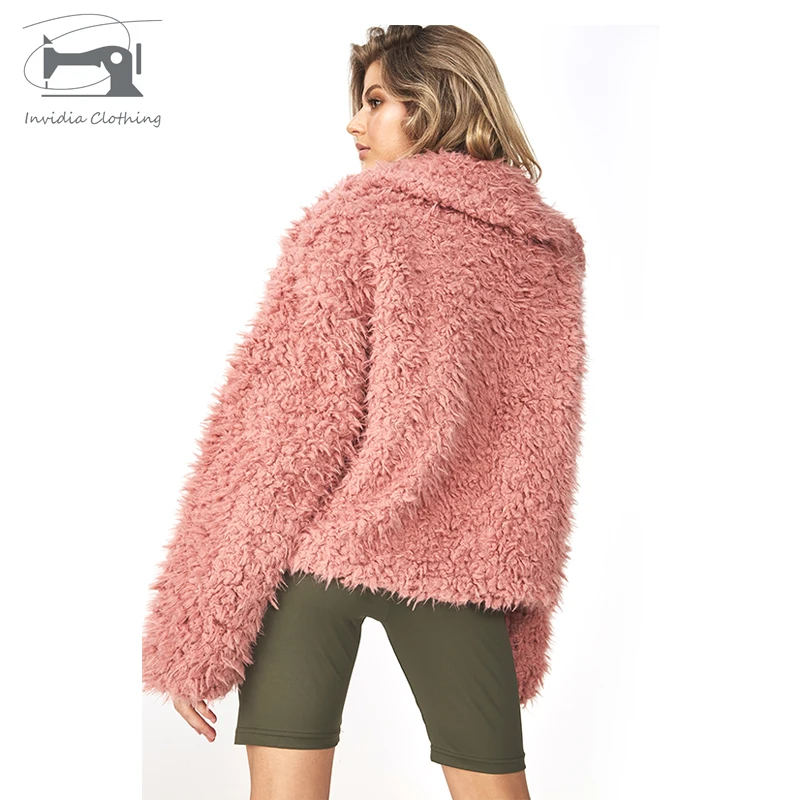 
wholesale fashion high quality custom faux fur coat women 