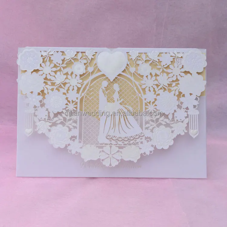 Красная карманная пригласительная открытка Pure Love