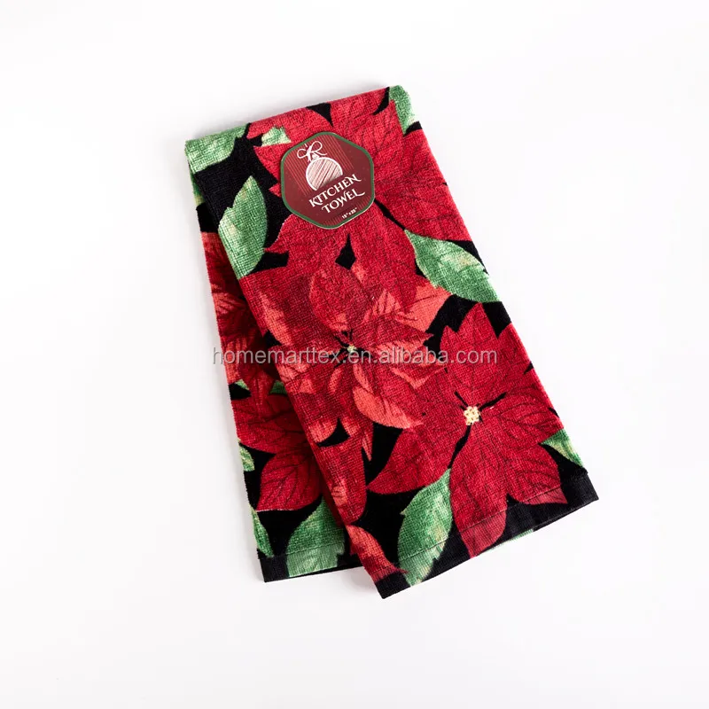 cotton christmas microfiber reactivr printed terry tea towels wholesale tea towel fabric printed tea towel