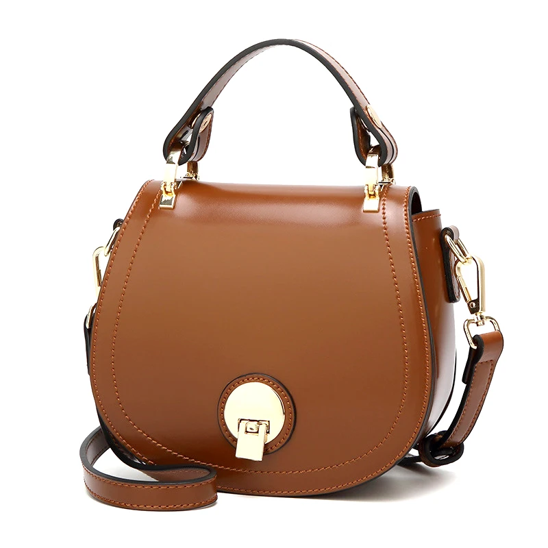 New oil wax skin pig bag simple leisure shoulder Messenger bag tide wild temperament female bag handbag