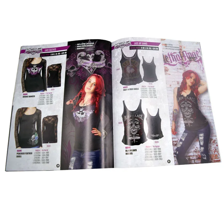 wholesale clothing catalogue printing in China