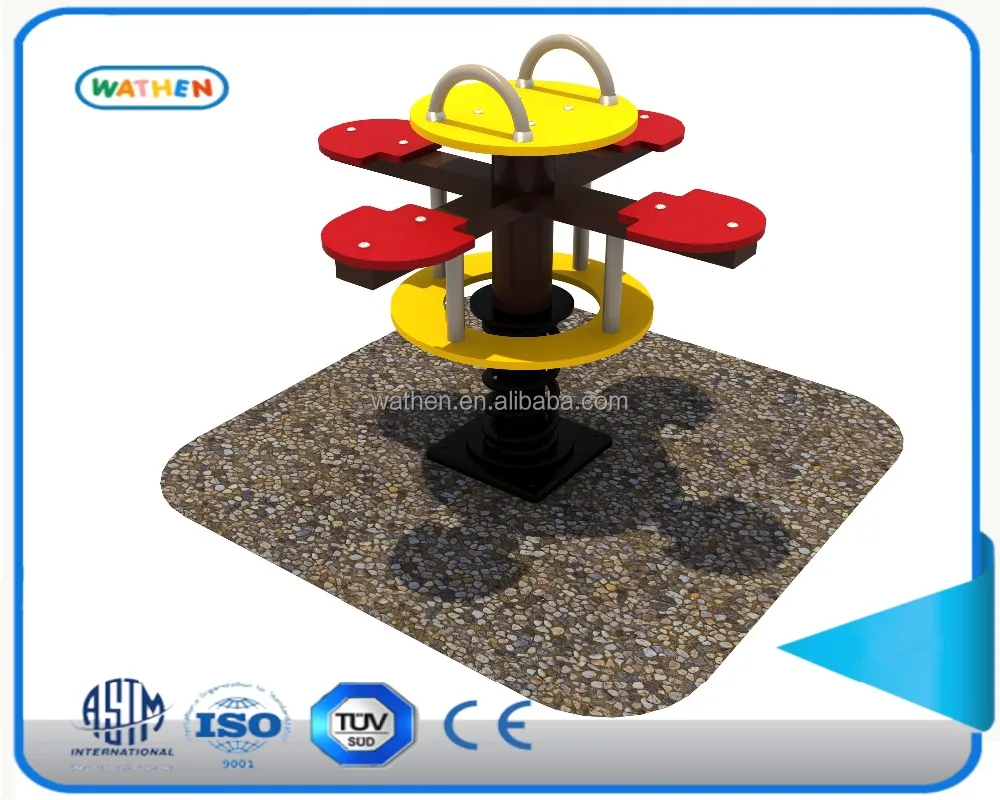 new design 4 seat PE rocking horse with spring for kids