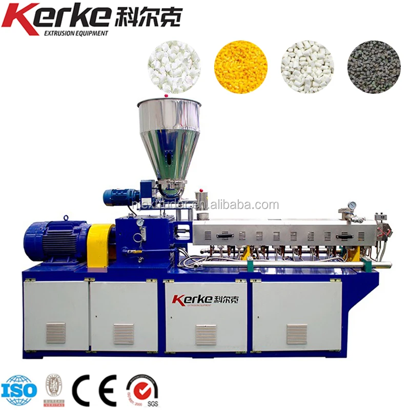 Plastic Extrusion Machinery Lab Twin Screw PP Functional Masterbatch Granules Production Line Extruder